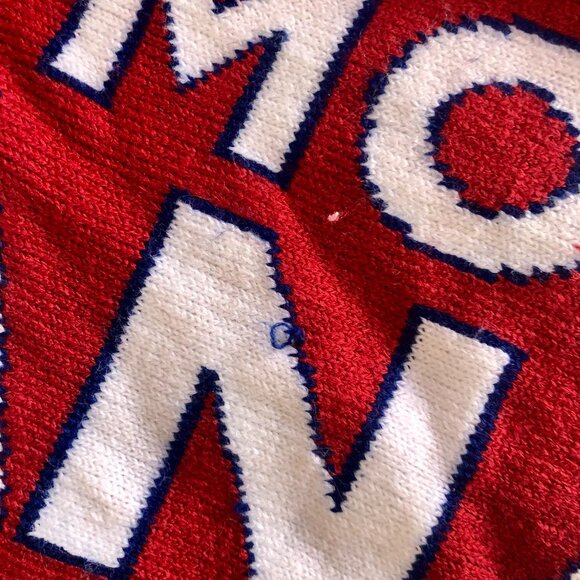 Montreal Canadiens Habs Scarf Acrylic Red NHL Hockey Scotia Bank Winter 50.5" - Picture 5 of 5